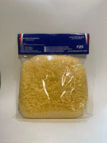 Boina de Lã Amarela FBS Dupla Face – Refino de Alta Performance